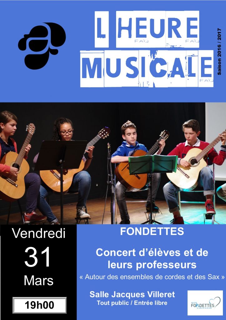 affiche heure musicale 31 mars